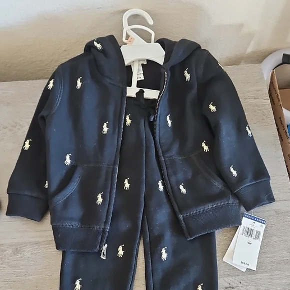Ralph Lauren Black Hoodie and Pants Set - Picture 1 of 4